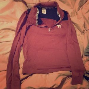 Dark pink and grey pull over